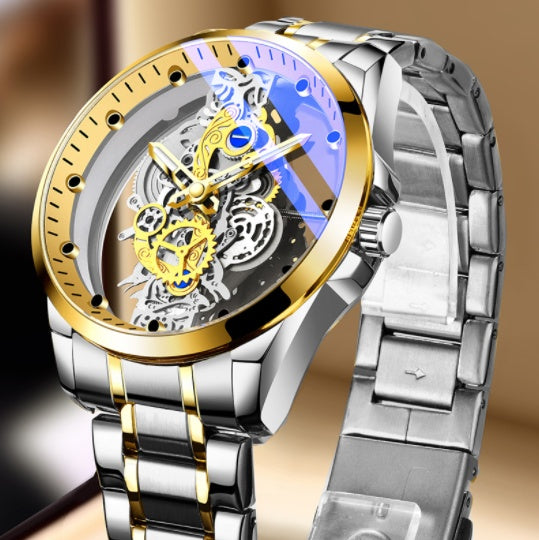 Automatic Quartz Watch Gold Vintage Man Watch