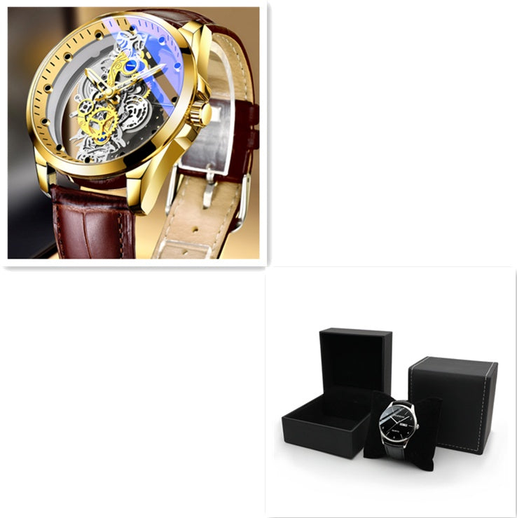 Automatic Quartz Watch Gold  Vintage Man Watch