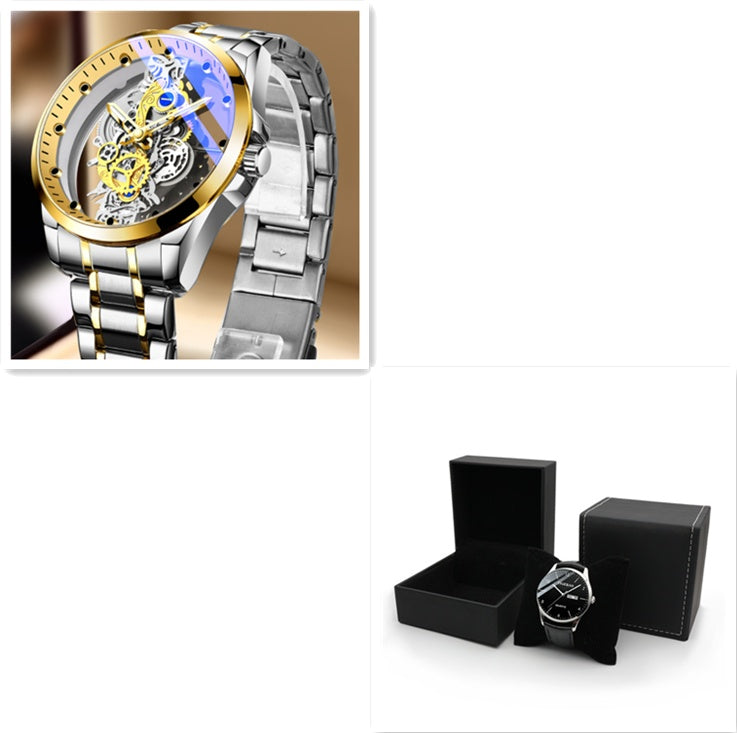 Automatic Quartz Watch Gold  Vintage Man Watch