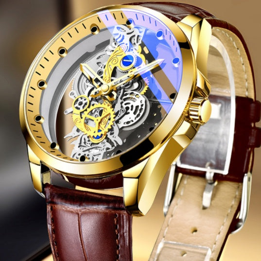 Automatic Quartz Watch Gold  Vintage Man Watch