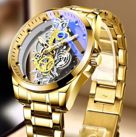 Automatic Quartz Watch Gold  Vintage Man Watch