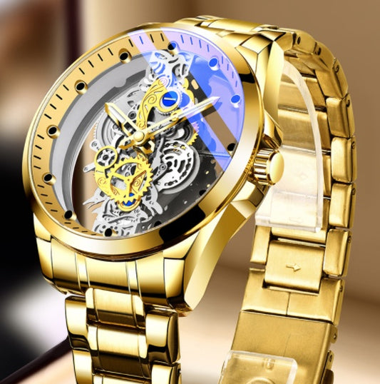 Automatic Quartz Watch Gold  Vintage Man Watch