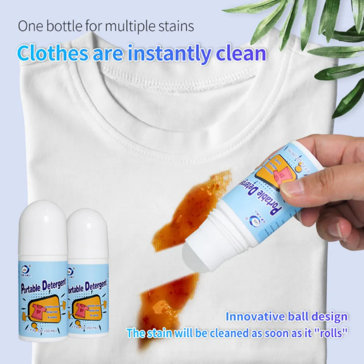 This 50ml portable stain remover pen features a rolling ball design, making it easy to carry and suitable for localized cleaning. It effectively removes various stains like coffee, tea, fruit juices, and oil stains from clothes, sofas, and pants. The prod